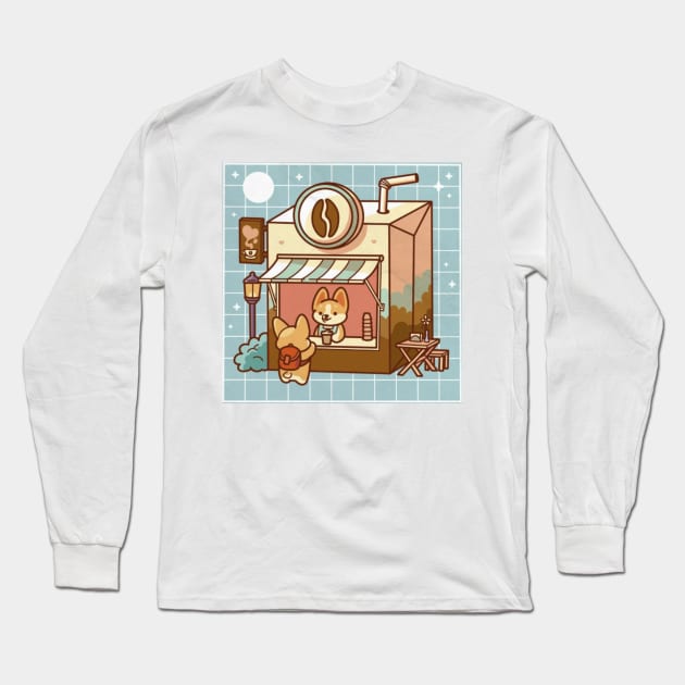 Coffee and Dogs Long Sleeve T-Shirt by Digital-Zoo